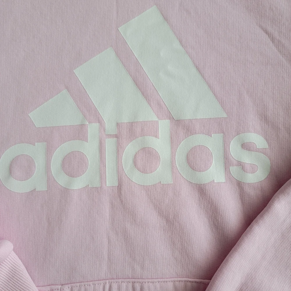 Adidas Light Pink Hoodie with White Logo - Picture 2 of 8